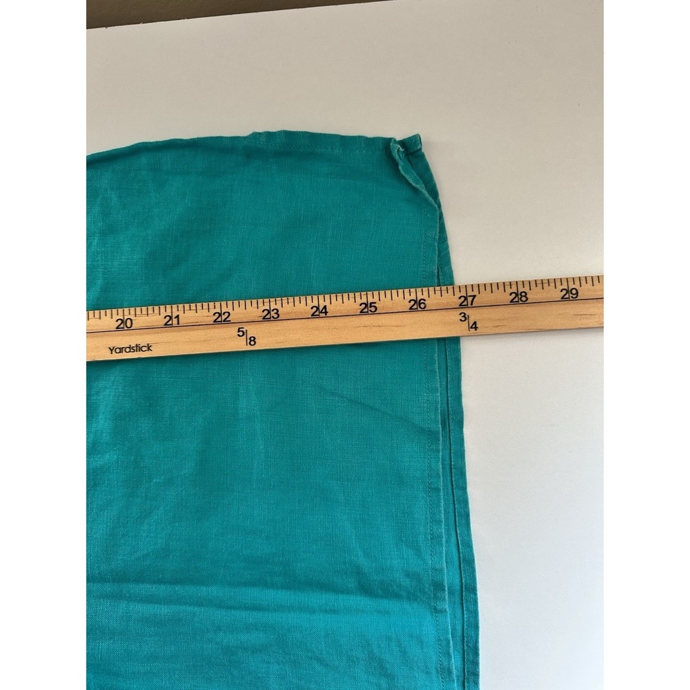 Lauren Ralph Lauren Womens Linen Tunic Top Size M Blue Teal Coastal Nautical - Picture 9 of 10